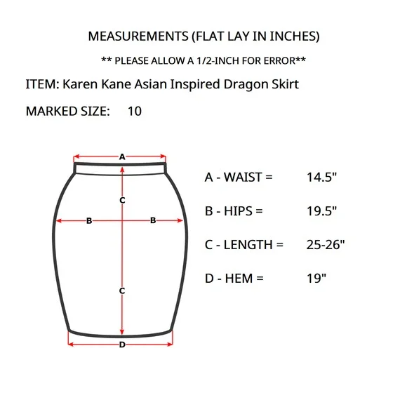 Karen Kane InStyle Women’s 10 Y2K Dragon Brocade Beaded Pencil Skirt - Picture 9 of 9